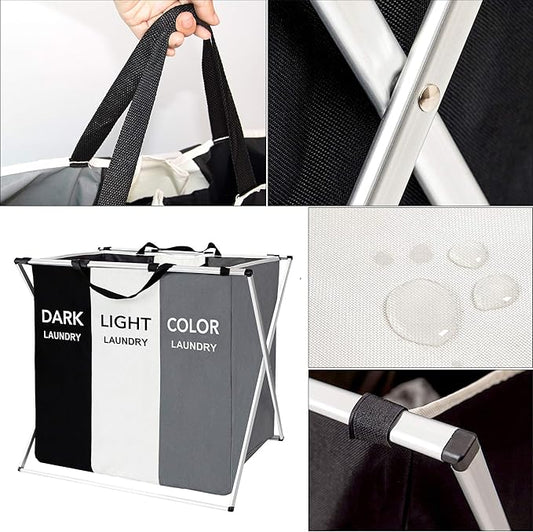 Cesta clasificadora para ropa blanca, color y Negra