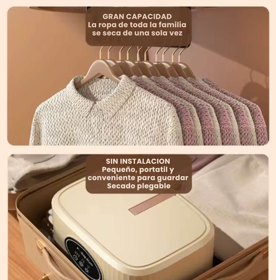 ThermoDry Pro™ - Secadora de Ropa Portátil Plegable